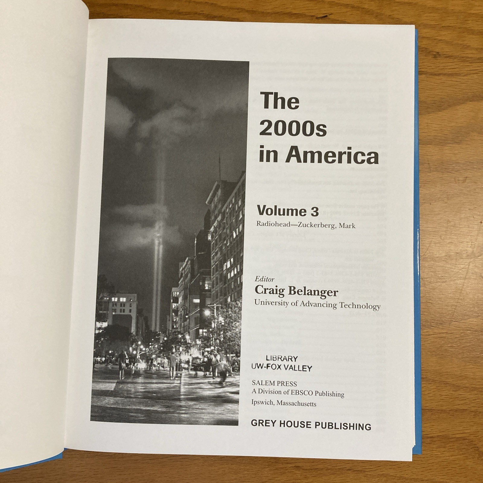 3 Volume Hardcover Set: The 2000s in America, Reference Ex Libris Nice Condition