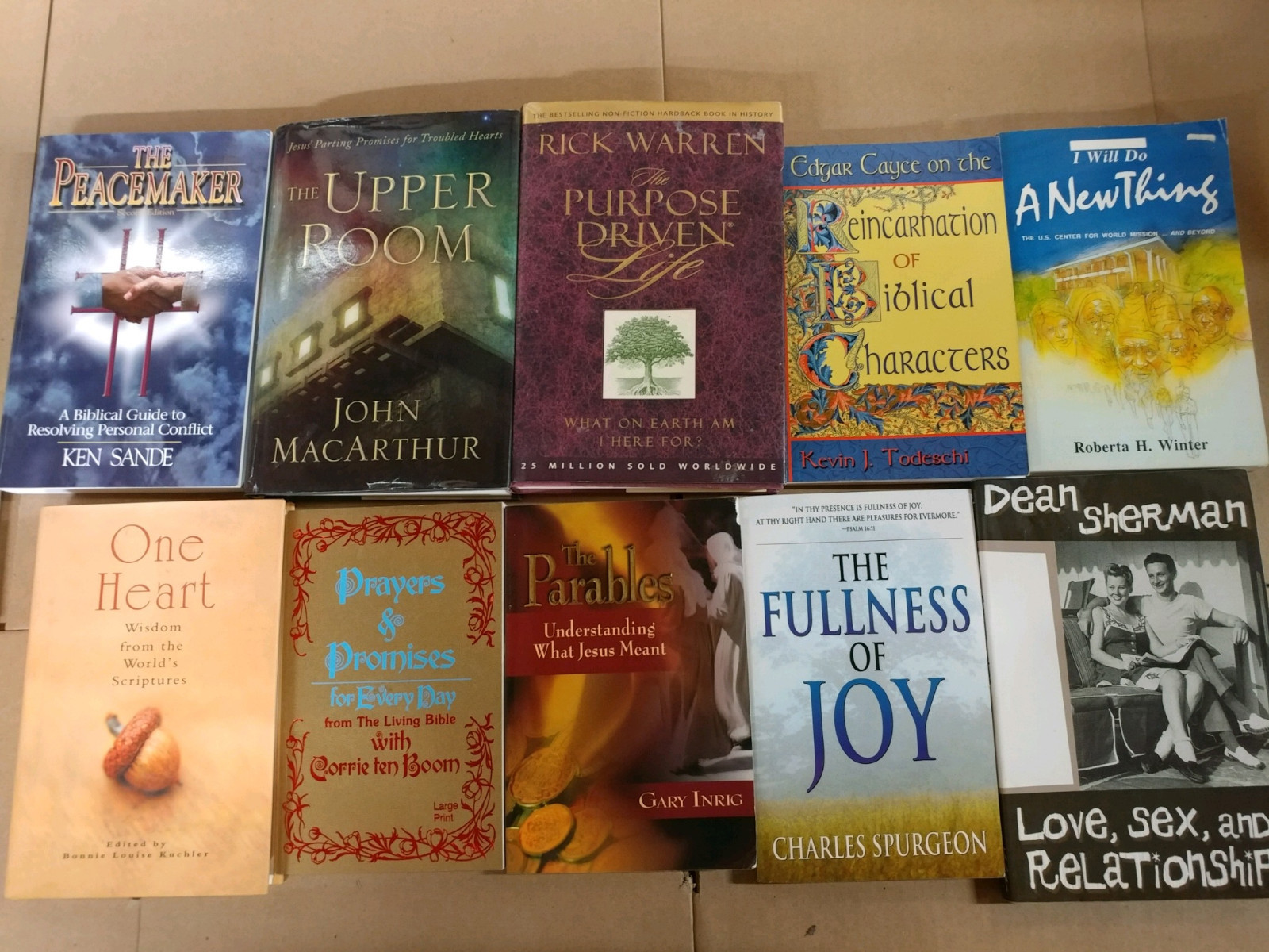 Lot of 5 Pounds LBs Christian Prayer Bible Jesus Theology Pray Books RANDOM*MIX
