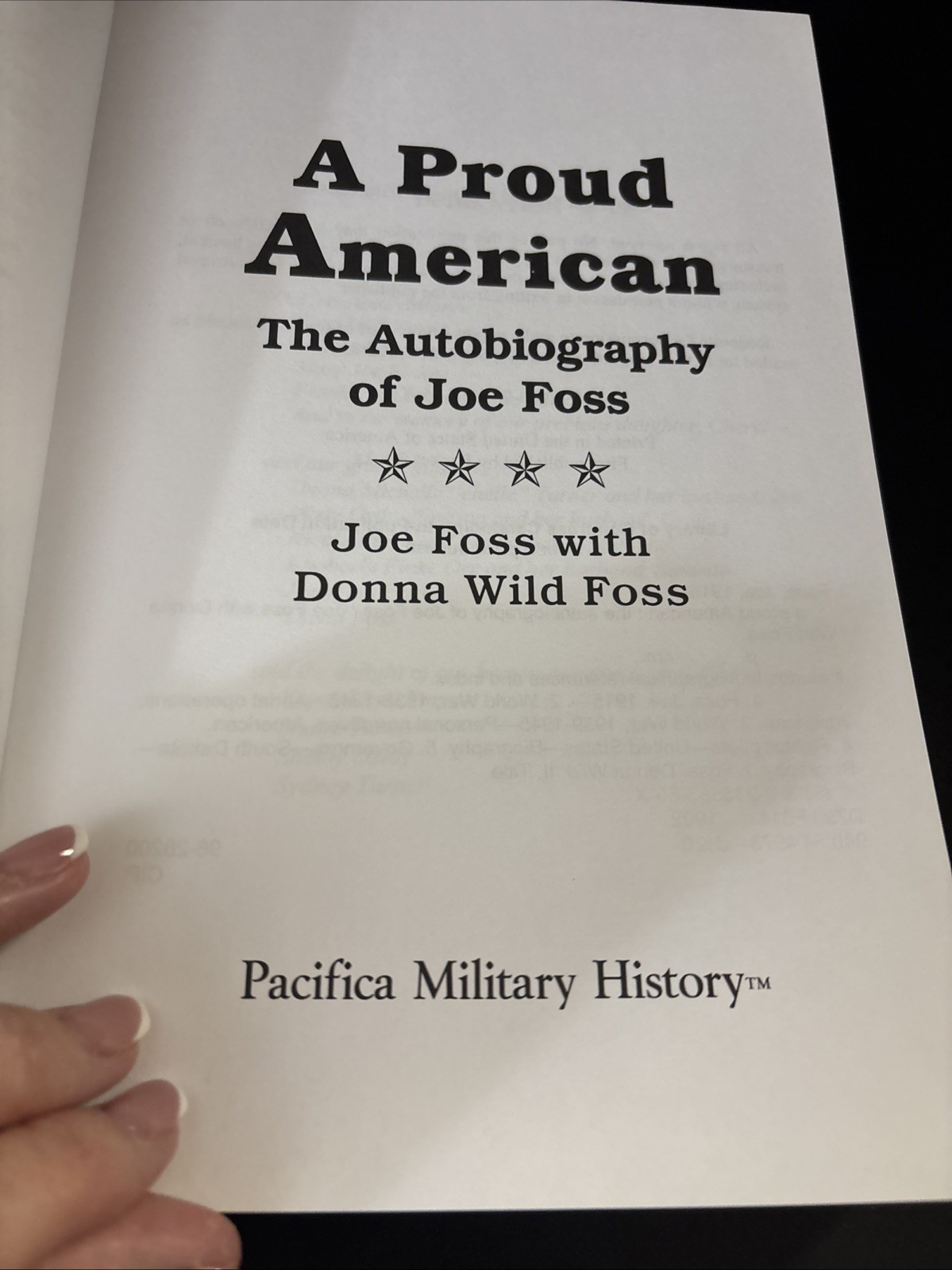 A Proud American: The Autobiography of Joe Foss~Military Hist~Marine~WW2~$2 SHIP