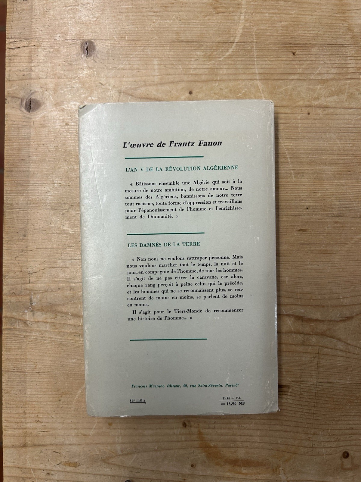 Frantz Fanon Wretched of the Earth | Les Damnés de la Terre First Edition French
