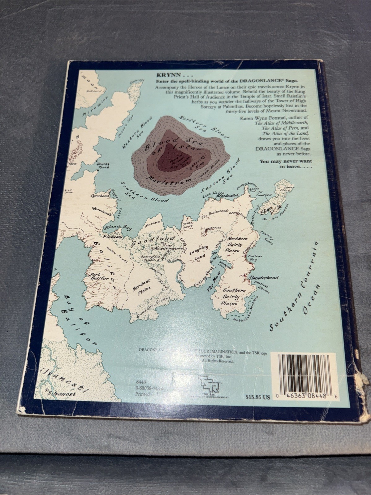 Atlas of the DRAGONLANCE World – TSR Karen Wynn Fonstad 1987 1st Printing 8448