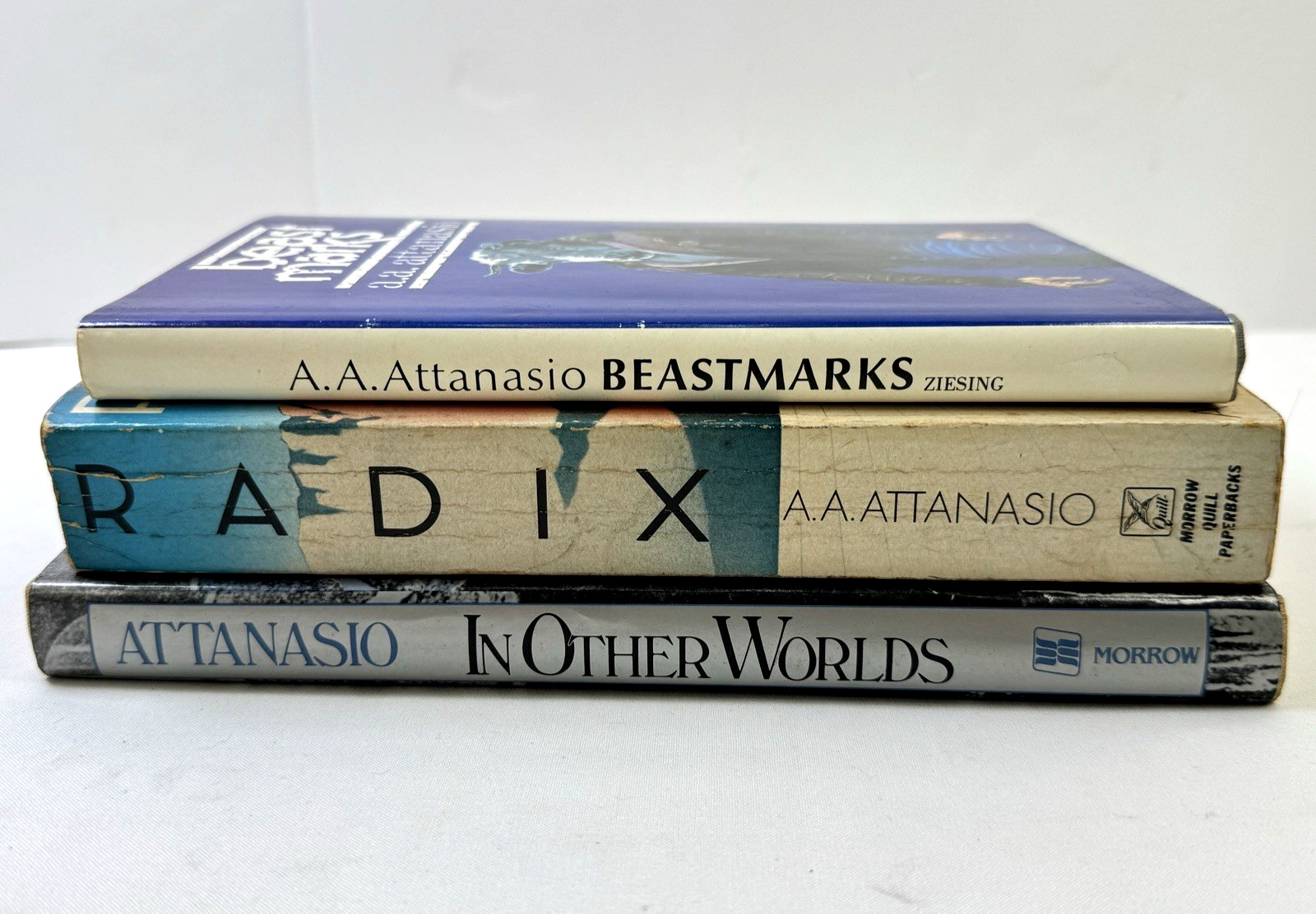 AA ATTANASIO 1st Ed Book Lot BEASTMARKS In Other Worlds RADIX William Morrow