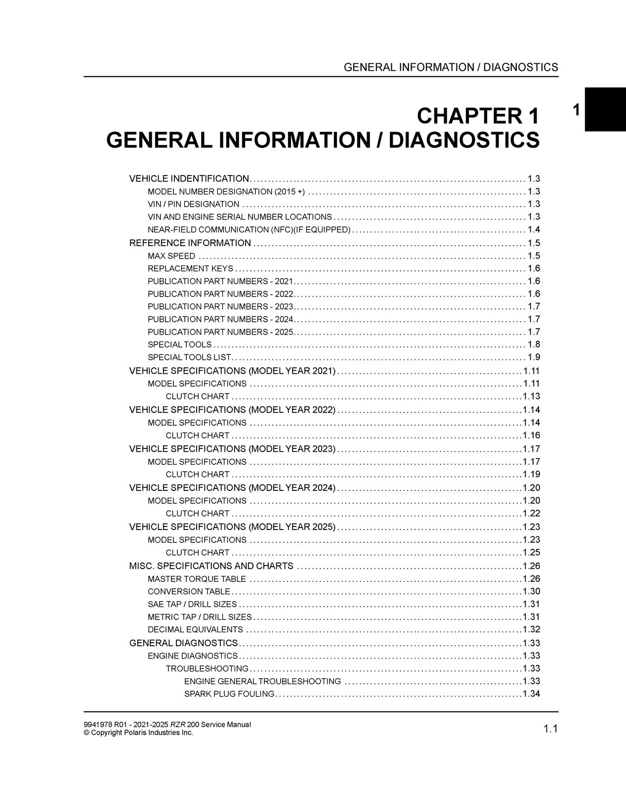 POLARIS RZR 200 Service Manual 2021-2025, TOUGH BINDING – ROBUST FRONT & BACK