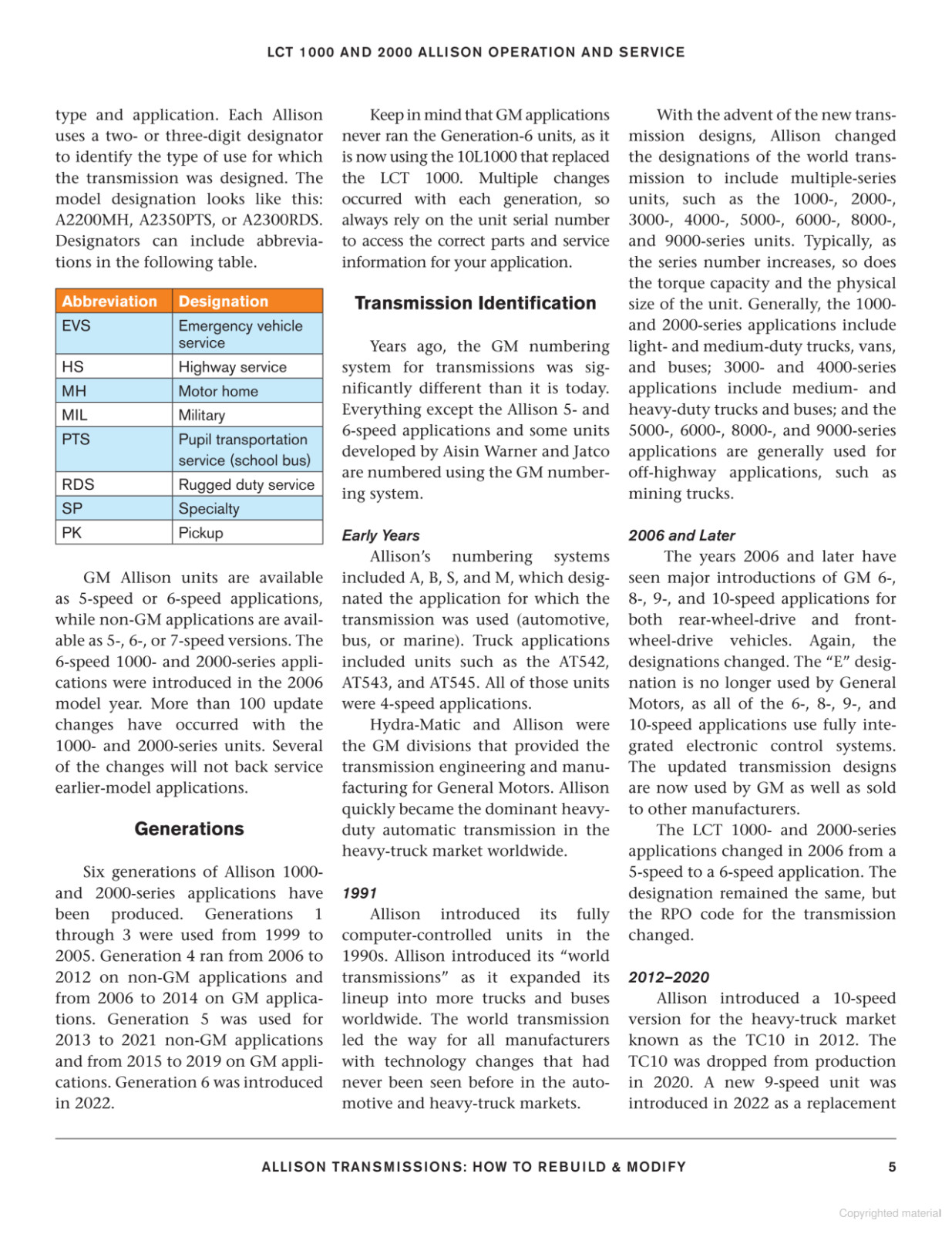 SA540 Allison Transmissions: How to Rebuild & Modify LCT / A 1000 & 2000 Series