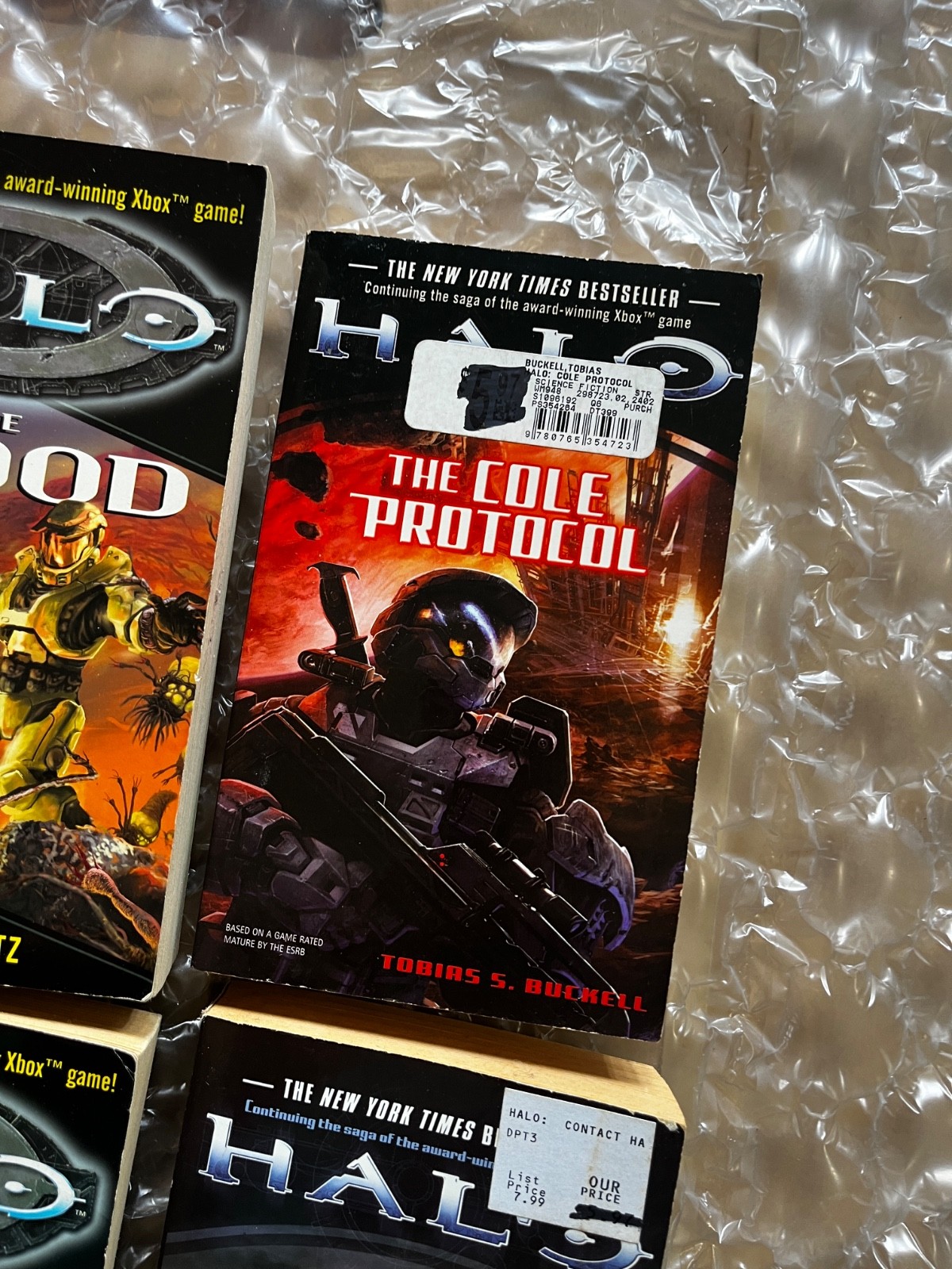 HALO Paperback Book Lot of 6 Xbox Master Chief Flood Scifi Fall of Reach