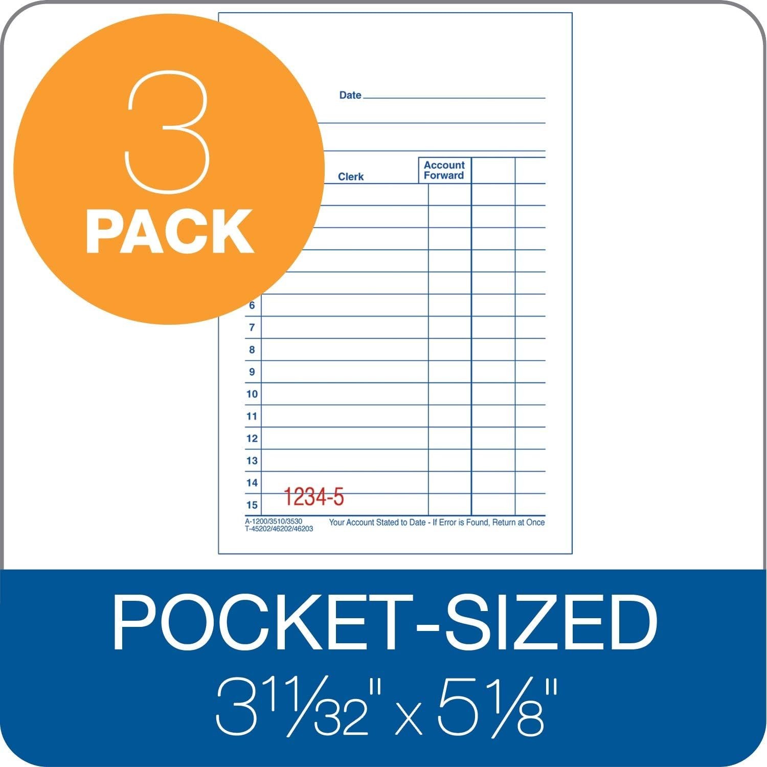 Elegant Carbonless Sales Order Book – 2-Part, 50 Sets, 3-11/32 x 5-5/8 Inches