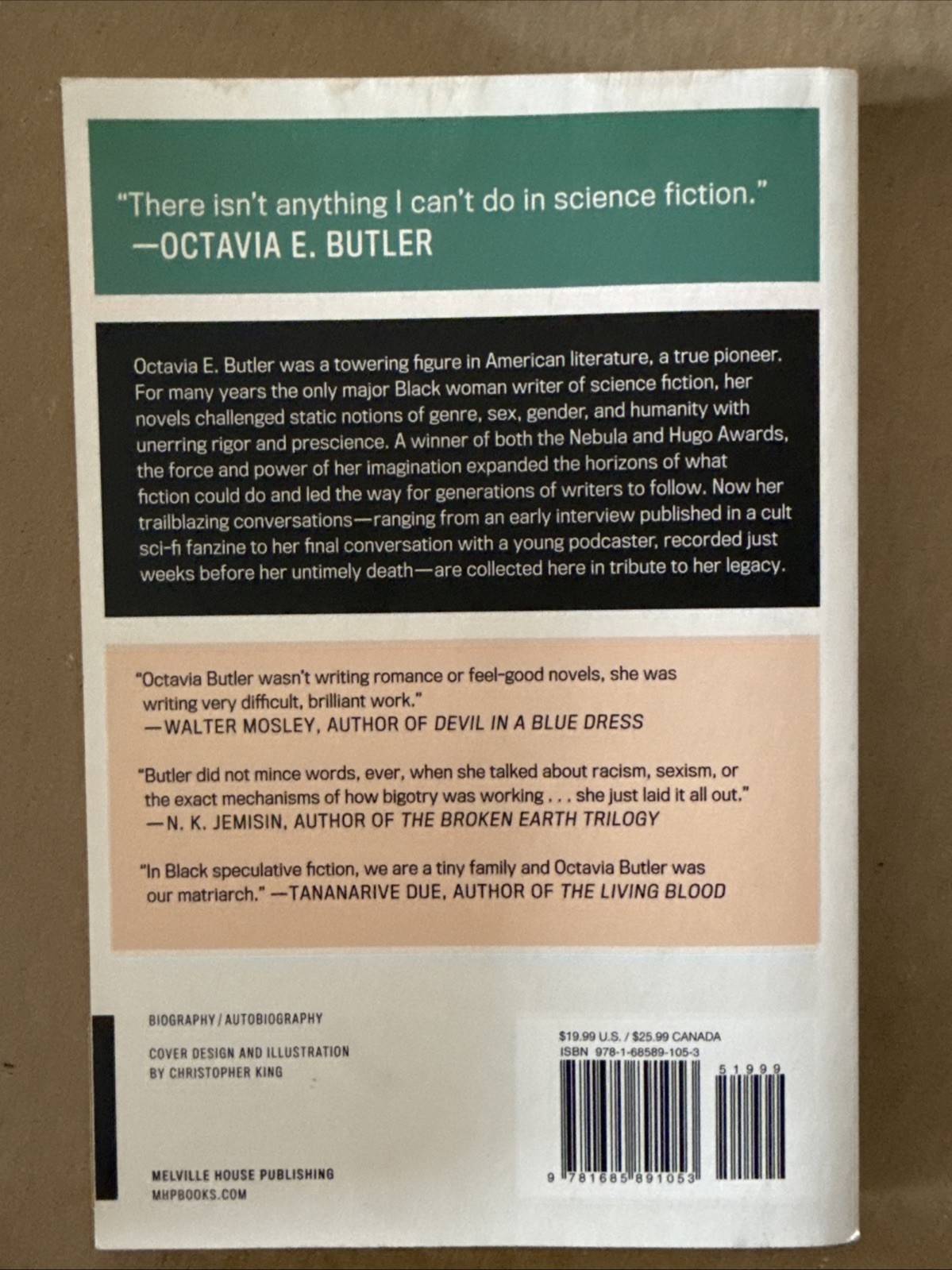 Octavia E. Butler: the Last Interview : And Other Conversations, Paperback by…