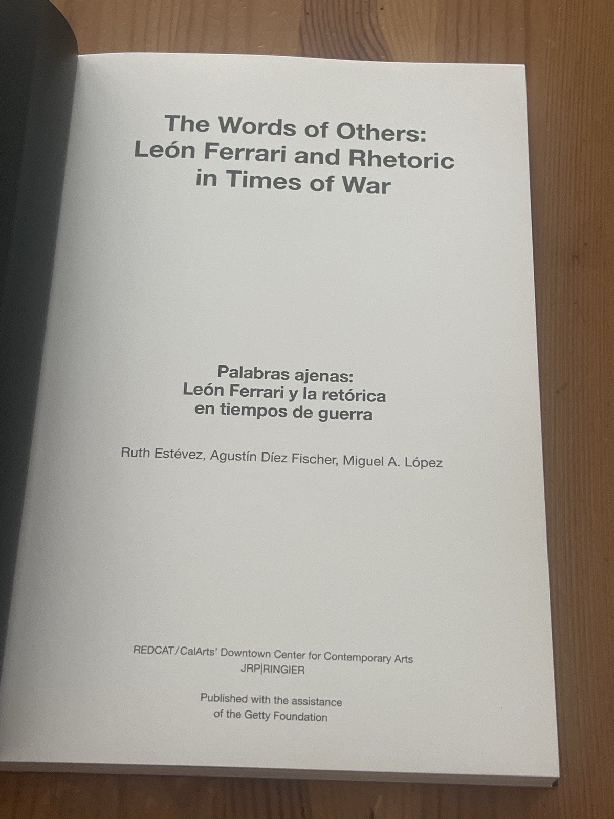 León Ferrari Words of Others Art Book Bilingual Sp + Eng War Rhetoric Softcover