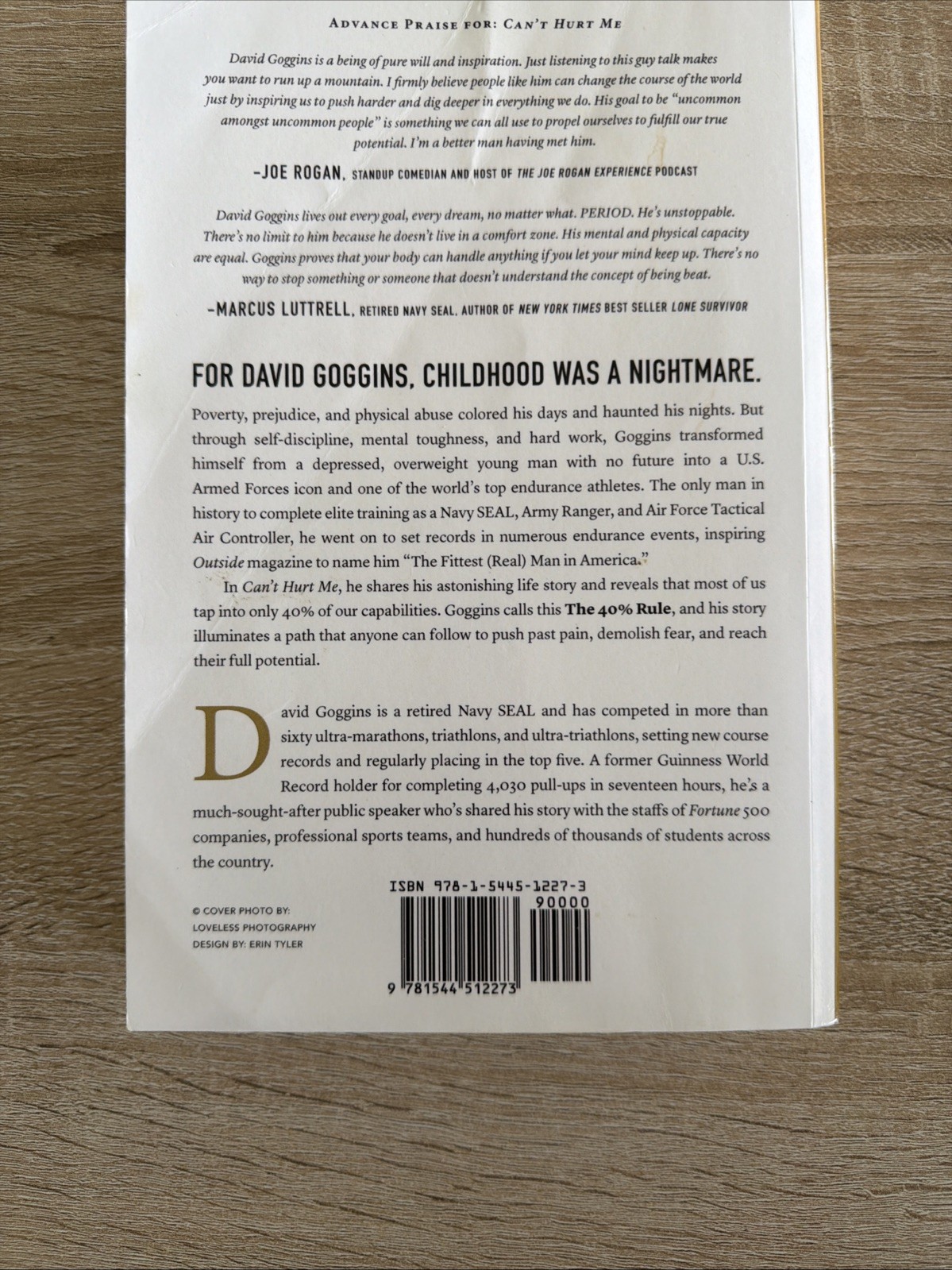 Can’t Hurt Me Book by David Goggins Cant Master Your Mind Defy 9781544512273