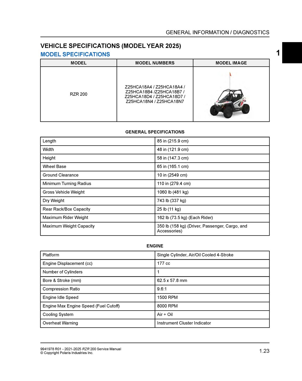 POLARIS RZR 200 Service Manual 2021-2025, TOUGH BINDING – ROBUST FRONT & BACK
