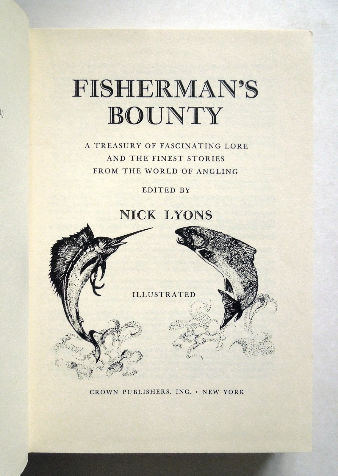 Fisherman’s Bounty – Nick Lyons (editor), 1971 hc w/dj, Crown Publishers Inc.