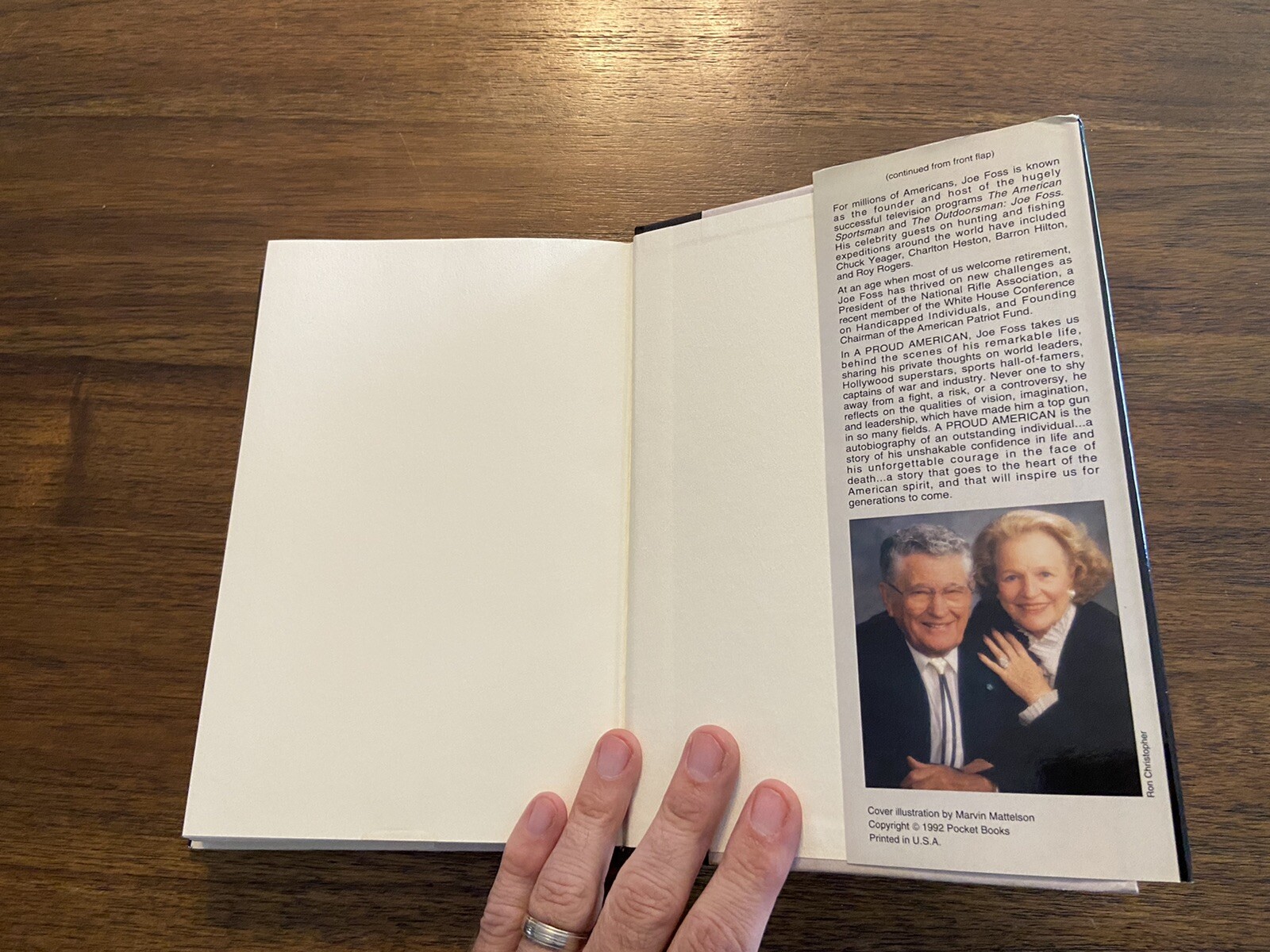 SIGNED A Proud American By Joe Foss 1st Printing First Edition 1992 Hardcover