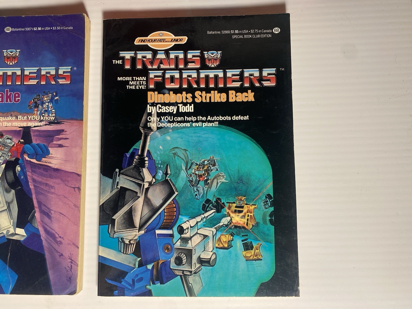 1985-86 Transformers Find Your Fate Junior Books Lot Of 7 in Used Condition