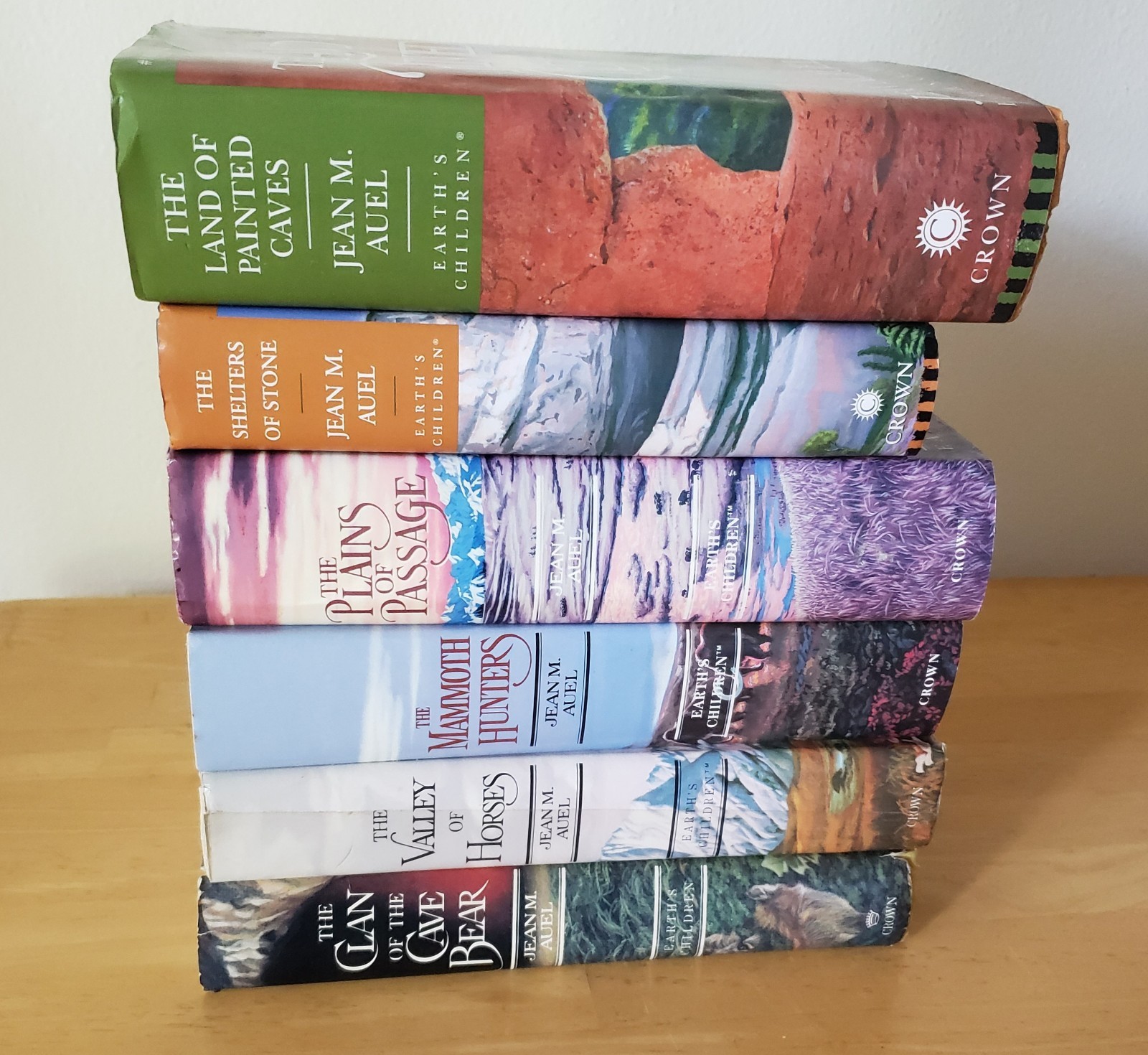 Set 6 Jean M Auel Earths Children Complete Series 1st Ed HC DJ Lot Very Good