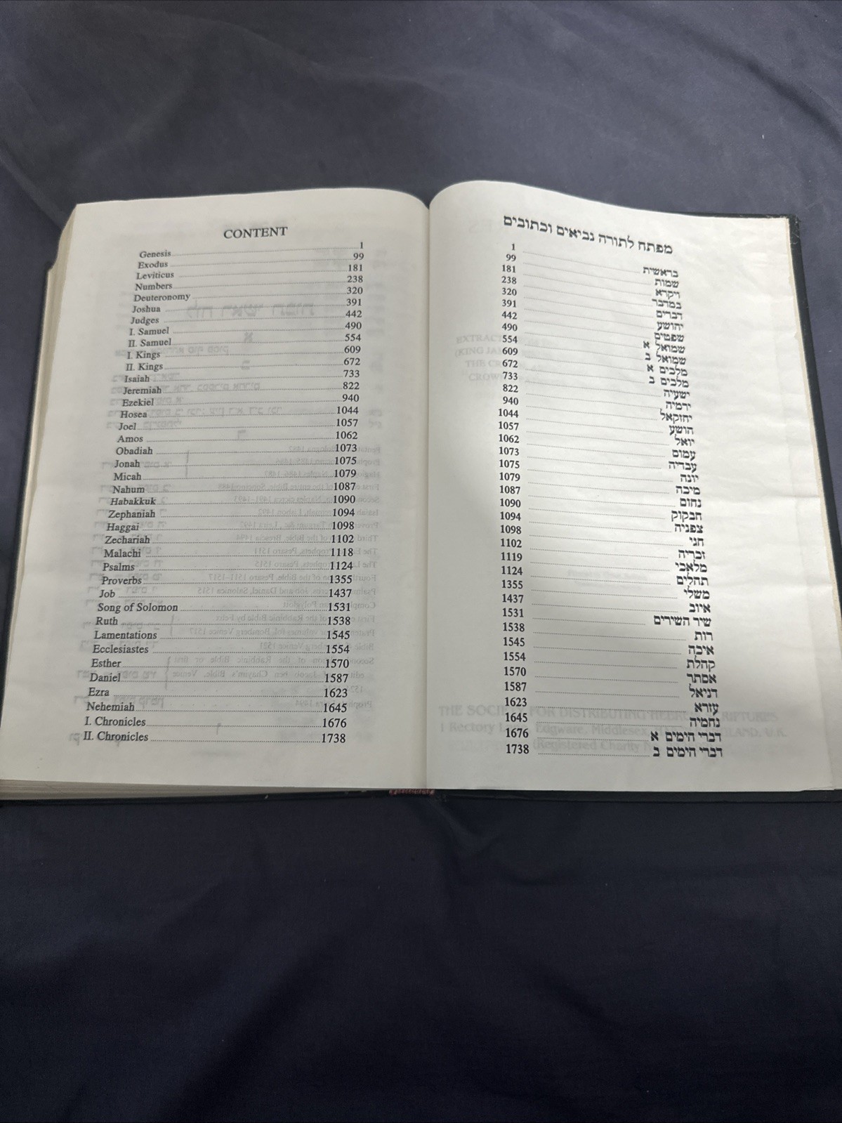 📓 1PCS The Holy Scriptures Bible 24 Books: Torah, Prophets, Ketuvim HEB & ENG