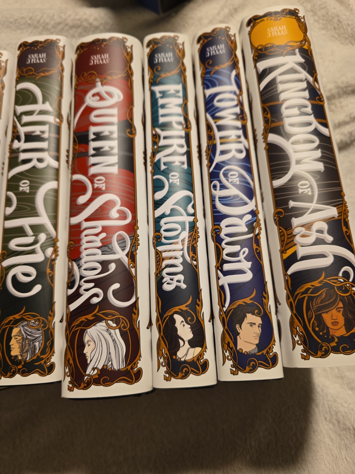 Throne Of Glass Box Set Hardcover Withe Nerdy Ink Dust Jackets Sarah J. Maas