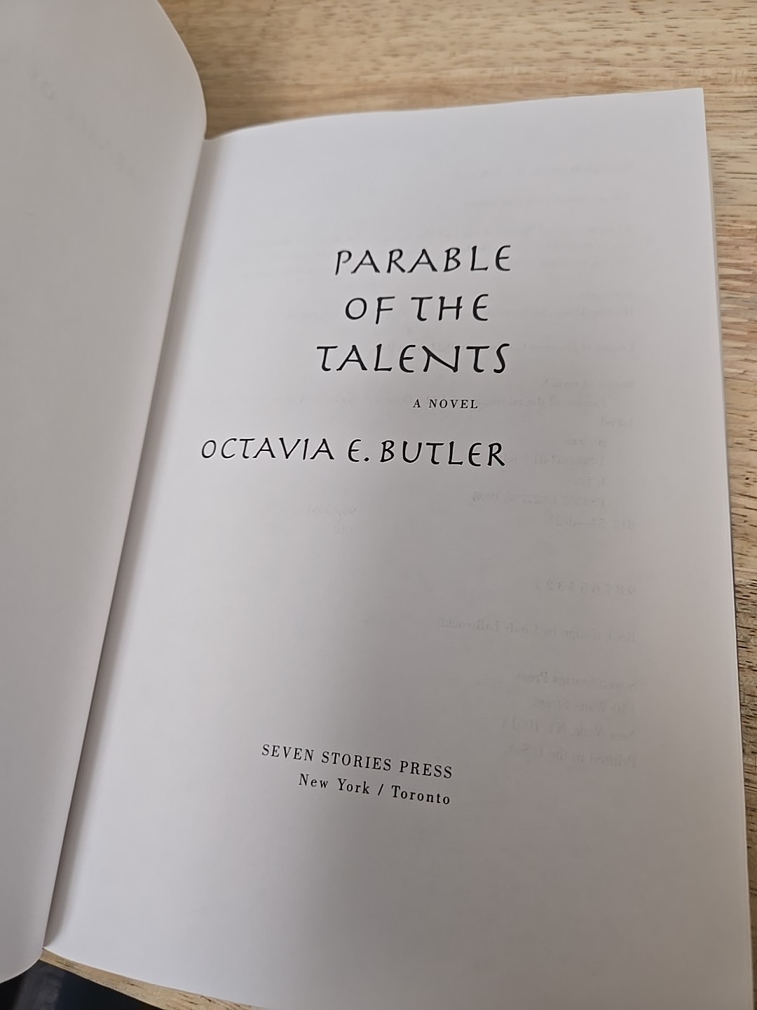 Parable of the Talents by Octavia E. Butler (2004, HC 1st Edition & Print)
