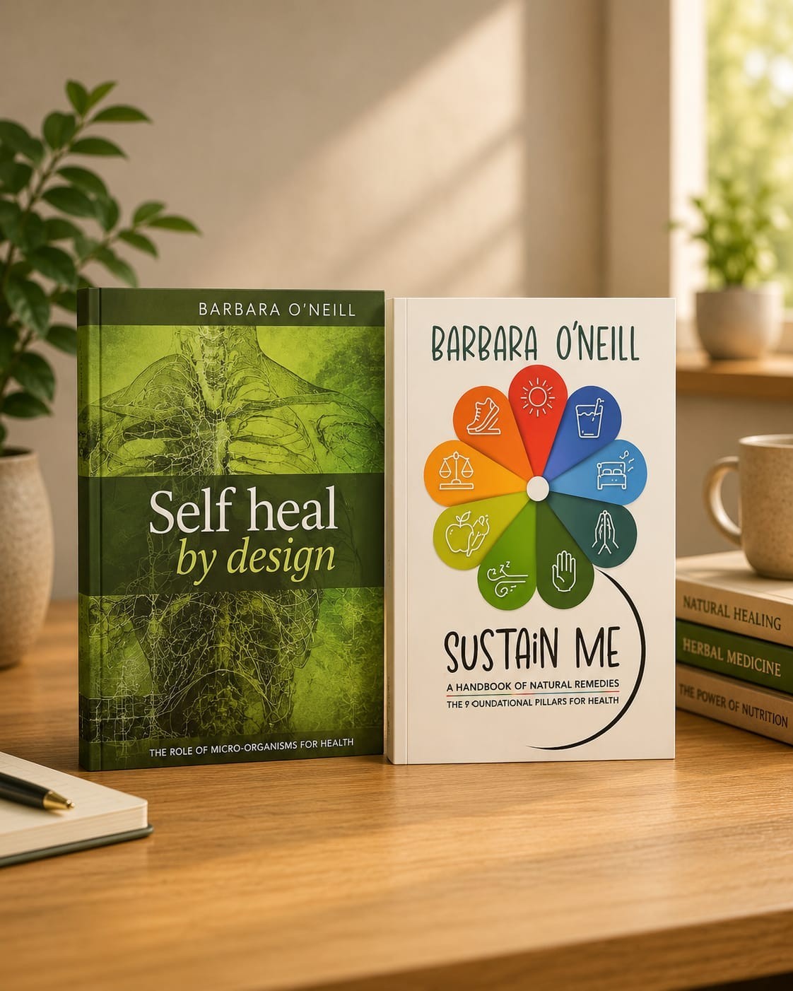 Barbara O’Neill Self Heal by Design / Sustain Me Book Single or 2 Book Set