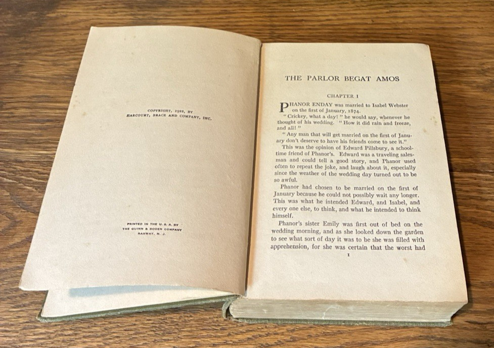 Vintage 1922 The Parlor Begat Amos by Arthur Hildebrand HC Ex-Library Book