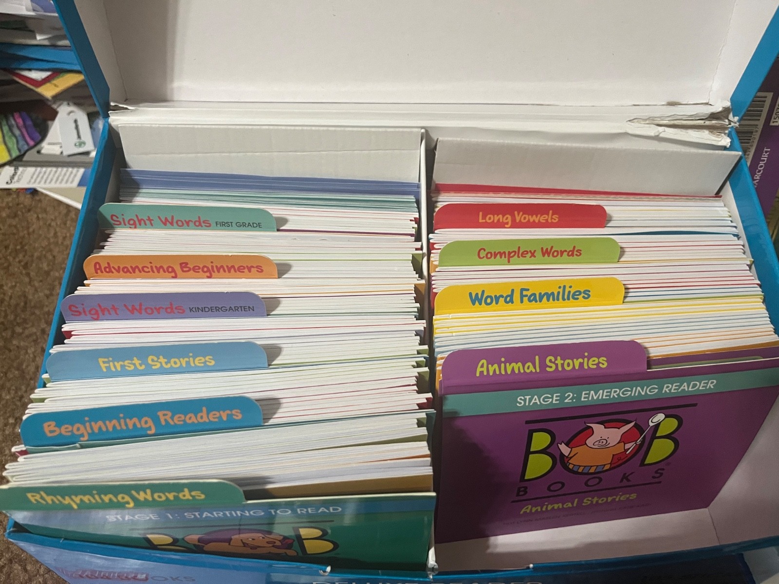 Bob’s Books Deluxe Reader Collection Boxed Set Incomplete 100 Books Flash Cards