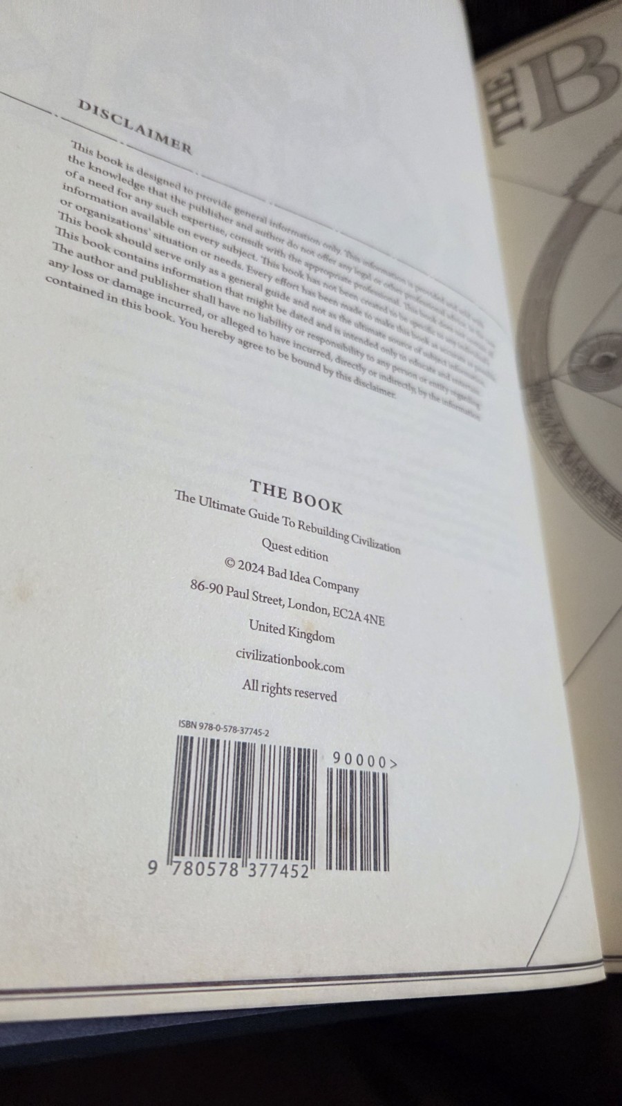 The BOOK: Ultimate Guide to Rebuilding a Civilization Hungry Minds Hardback