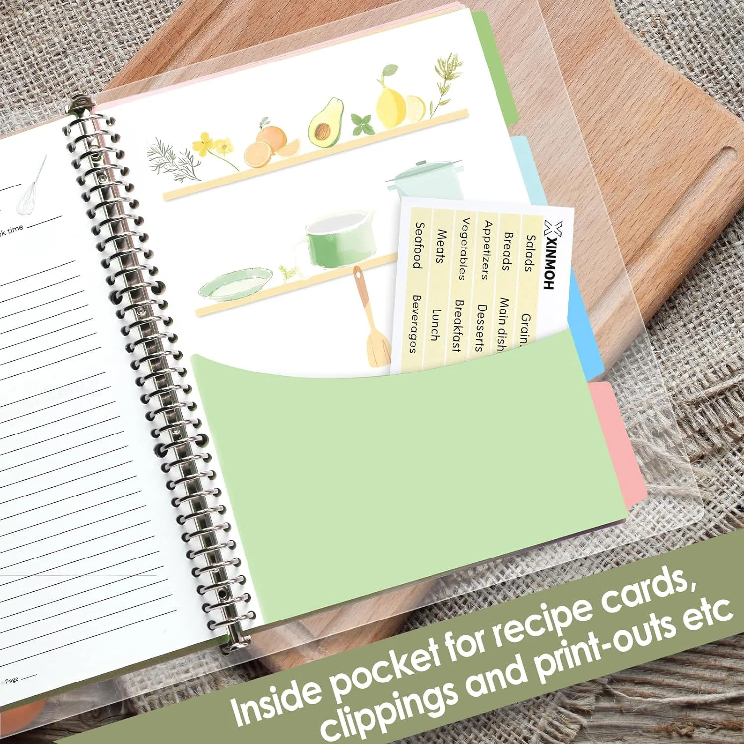 8.5″ x 11″ Recipe Book to Write in Your Own Recipes, Personal Blank Recipe Noteb