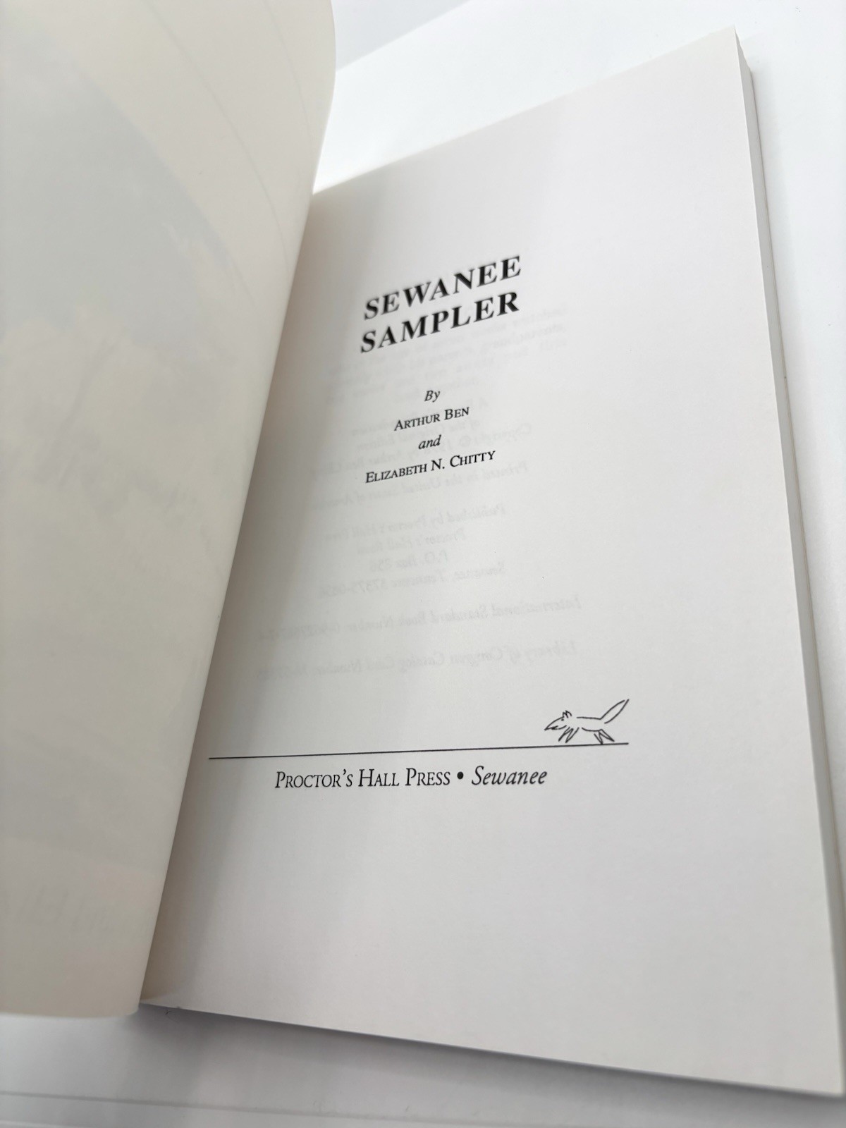 Sewanee Sampler | Arthur & Elizabeth Chitty | 1978 Facsimile Paperback #LikeNew
