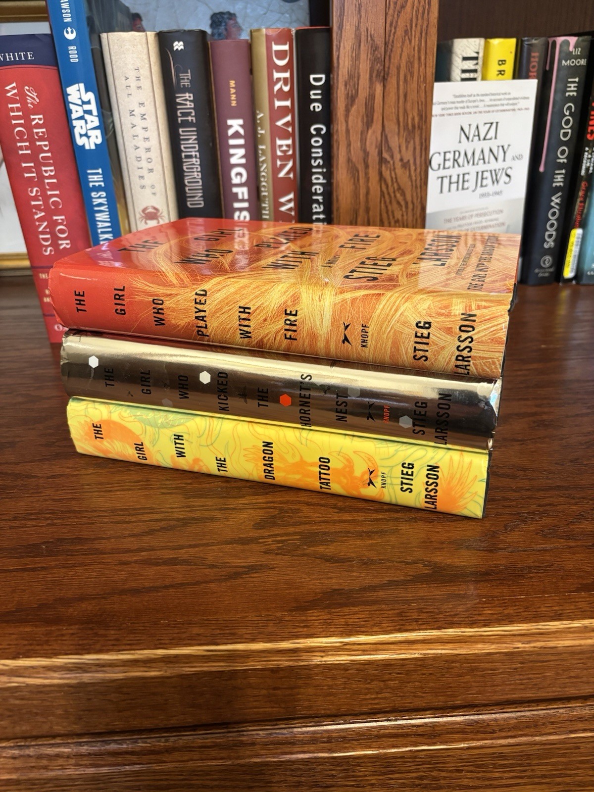 The Millennium Trilogy. Stieg Larsson. 3 First Printings. Knopf 2008-10. NF/NF