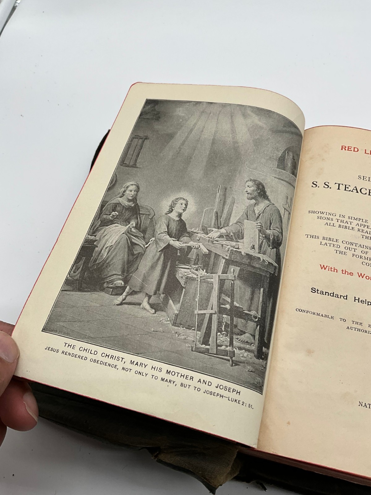 Holy Bible Red Letter Edition With The Words of Jesus Clara M Gamblin 1985 BK
