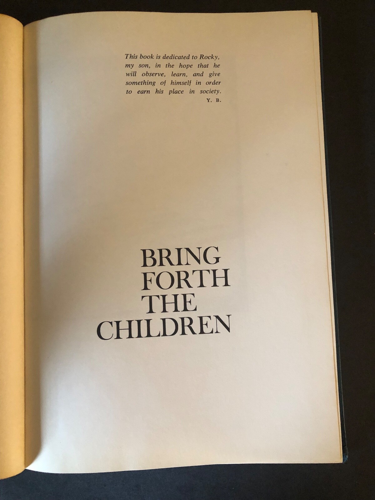 Bring forth the children