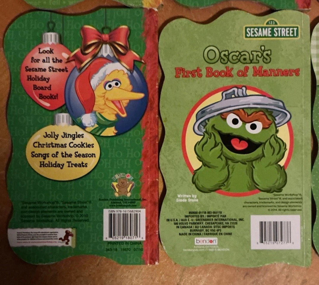 Bendon SESAME STREET Shaped Board Books Lot of 8 Beginnings & First Books 2000’s