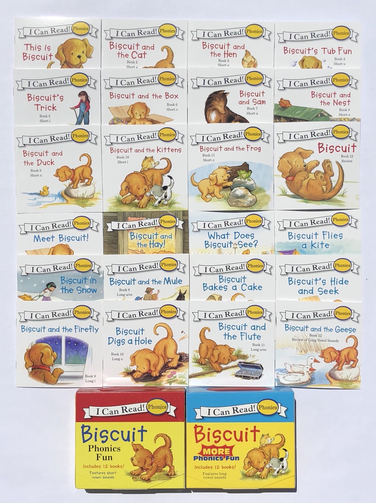 Biscuit (Short Vowels) and Biscuit More (Long Vowels) Childrens Books Lot 24