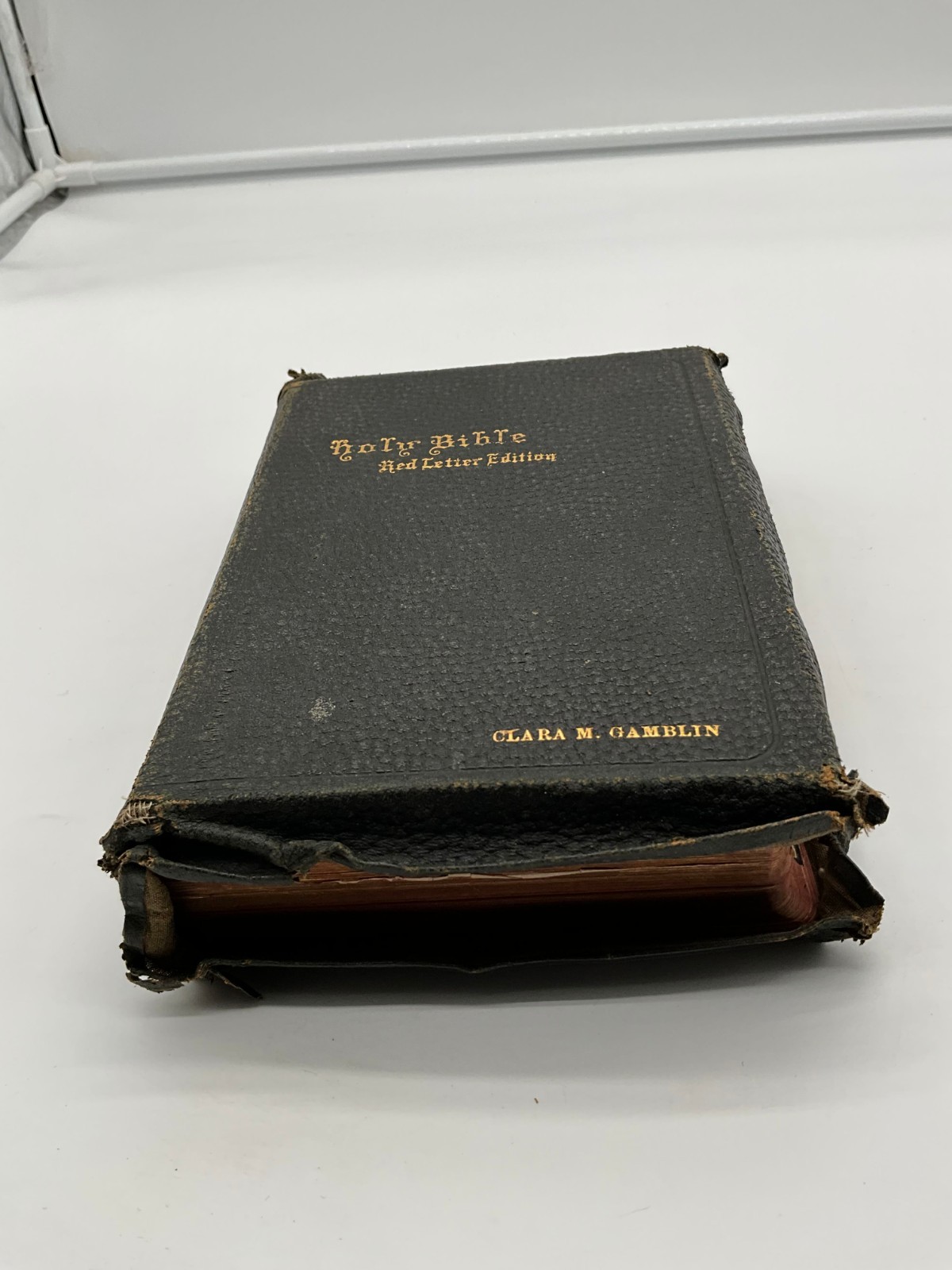 Holy Bible Red Letter Edition With The Words of Jesus Clara M Gamblin 1985 BK