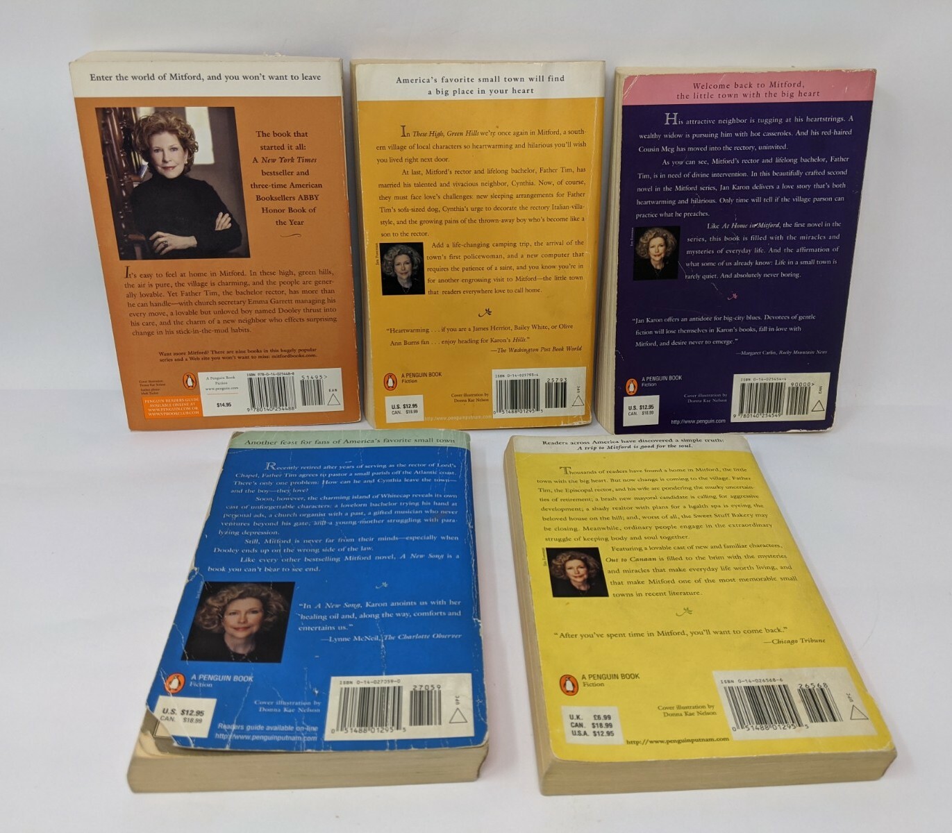 Jan Karon Books 10 in Lot 5 Hardcover 5 Paperback Mitford Series