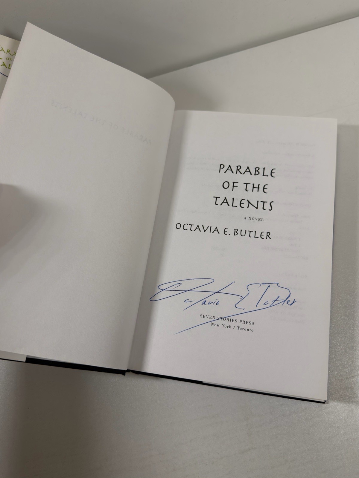 Parable of the Talents by Octavia E. Butler (2004, Signed Hardcover 1st Edition)