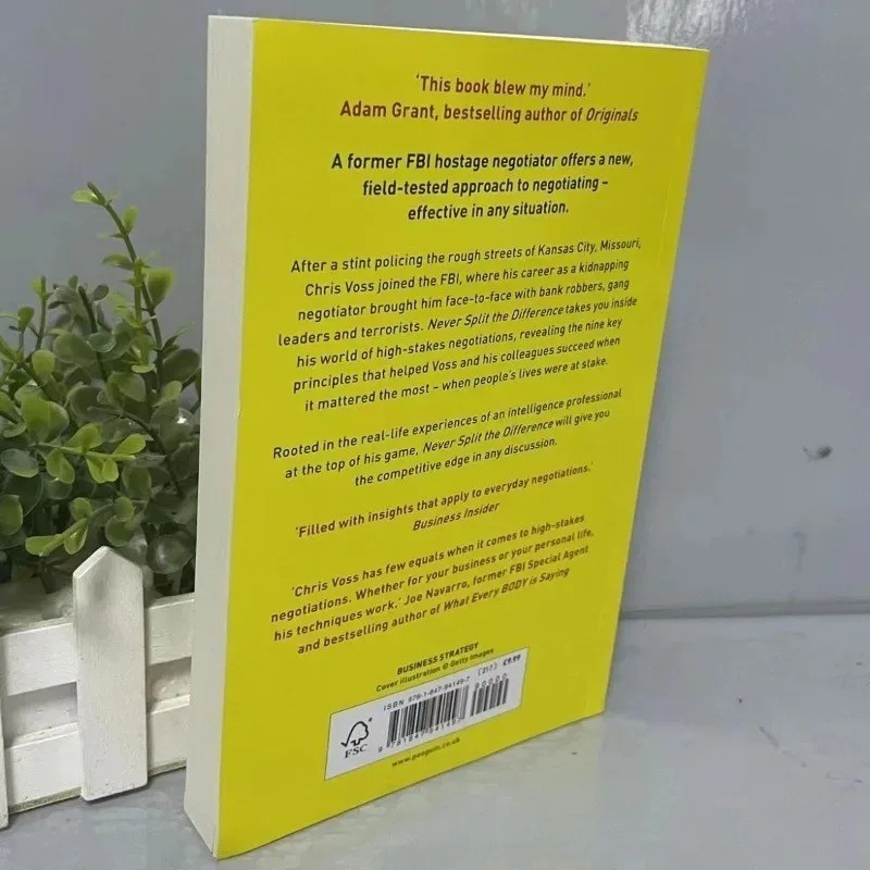 Never Split the Difference by Chris Voss Bestselling Negotiation Guide Book