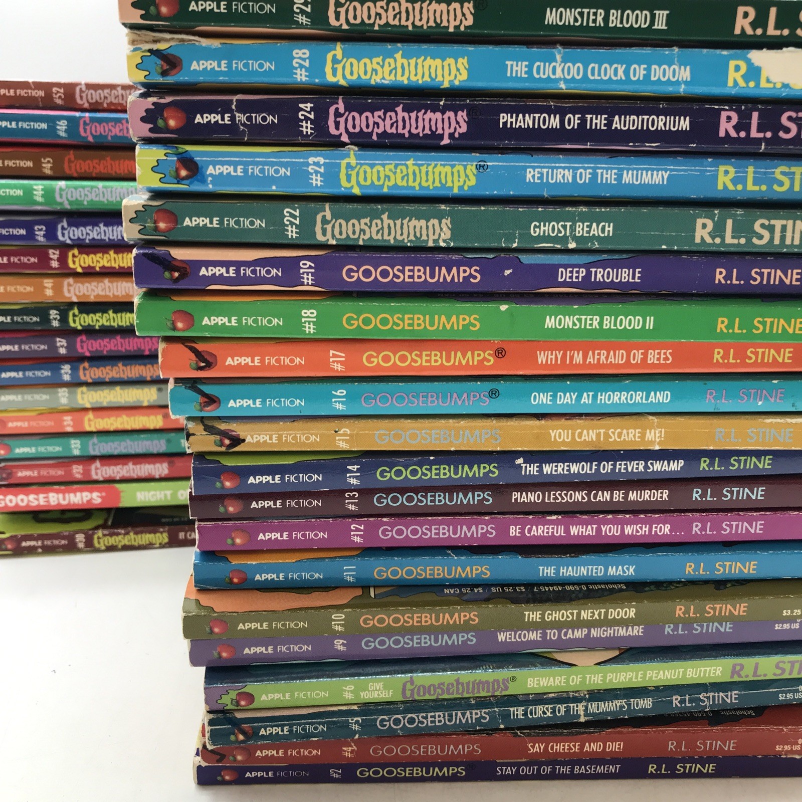 Lot of 55 Goosebumps Paperback Book Lot R L Stine Scholastic-90’s & 2000’s Mixed