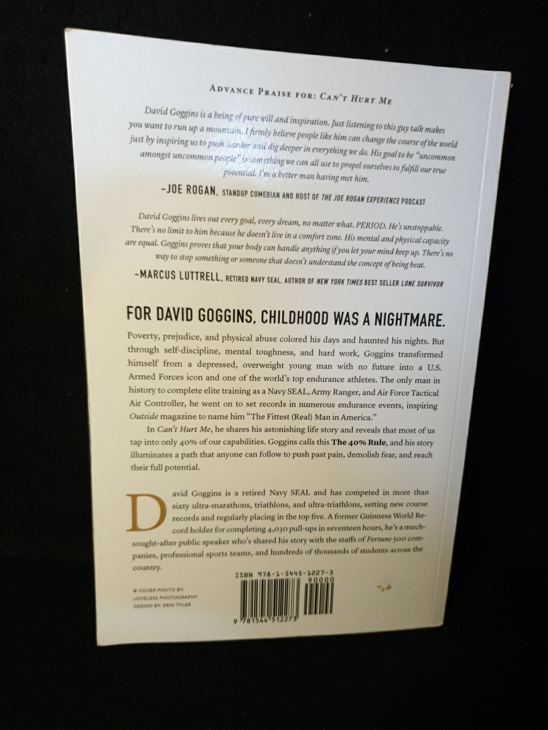 Can’t Hurt Me David Goggins 2018 Paperback Self-Help Motivation Book