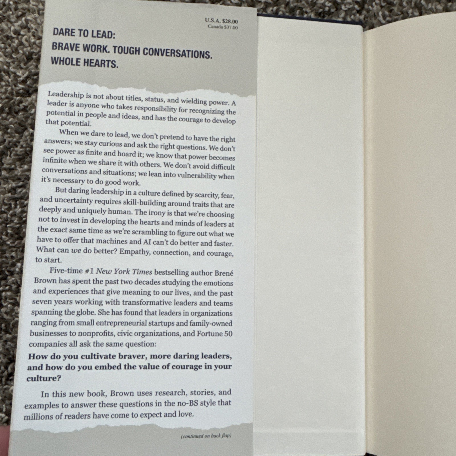 Dare to Lead – Brene Brown – Hardcover NEW