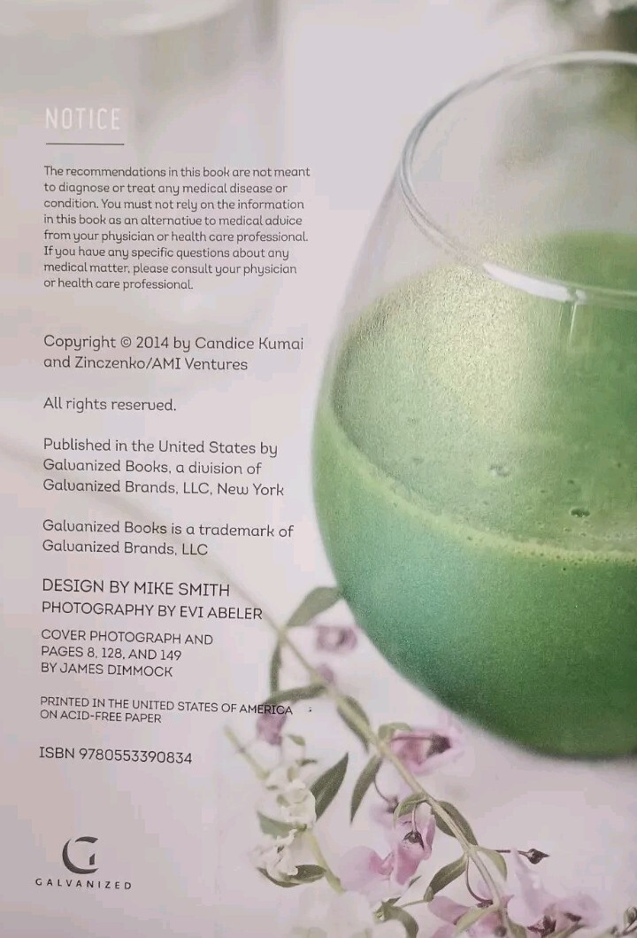 CLEAN GREEN DRINKS by Candice Kumai (2014, HC) * SIGNED * FREE SHIPPING *