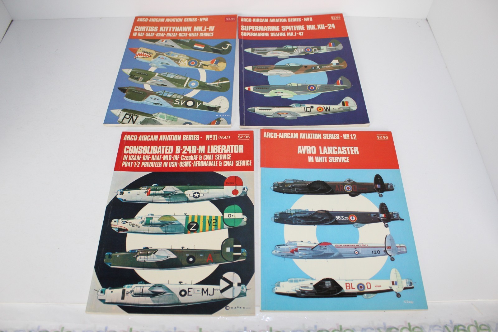 Lot of 11 Books in the Arco-Aircam Aviation Series of Military Plane Books
