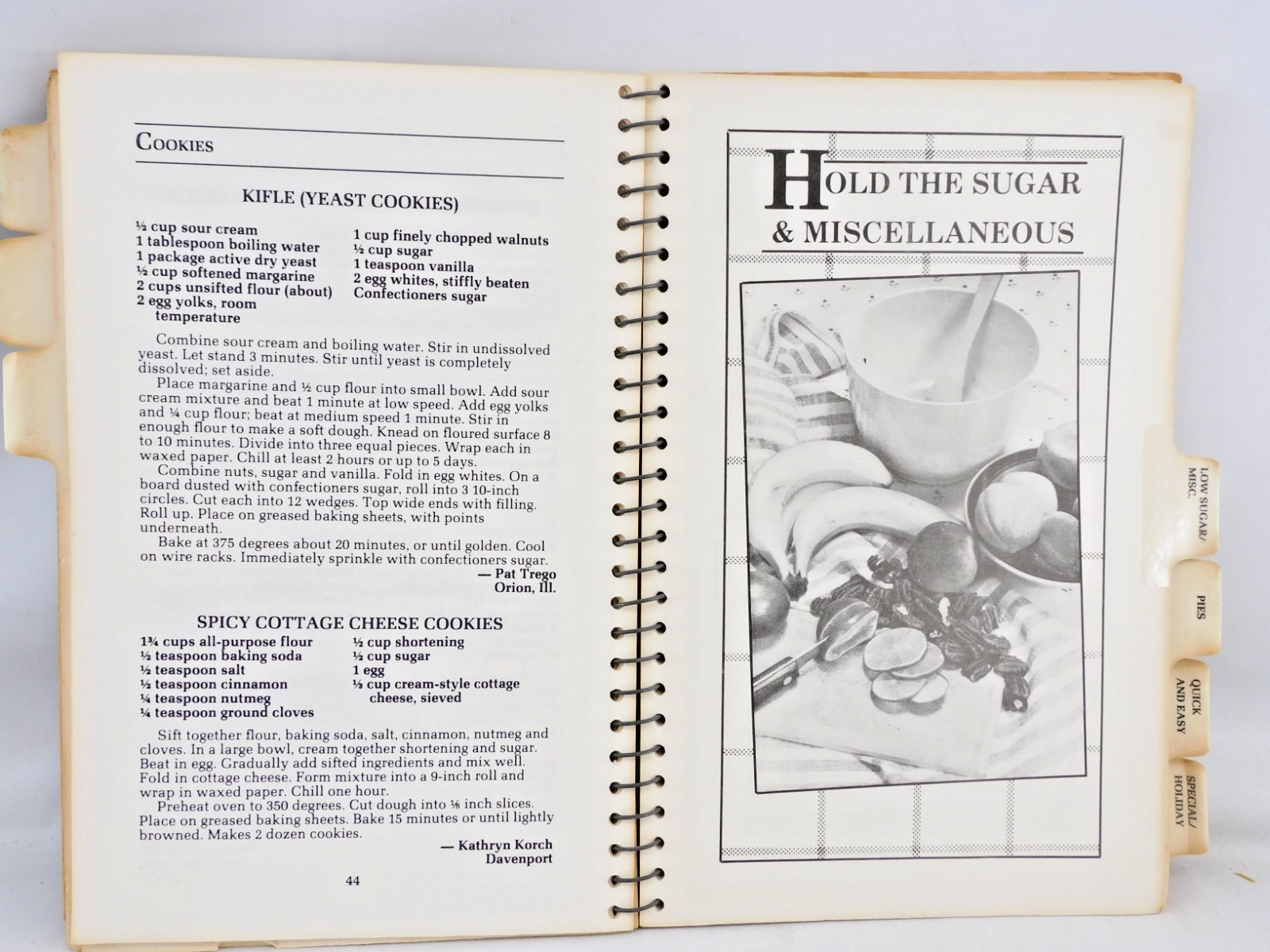 Quad City Times Dessert Cookbook 1984 Sinfully Delicious Spiral Bound 128 Pages