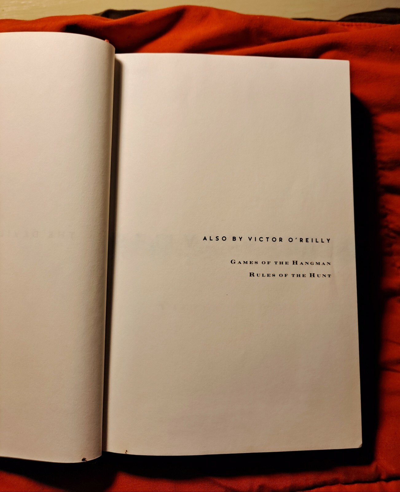 The Devil’s Footprint by Victor O’Reilly, HB with Dust jacket & mylar, 372 pages