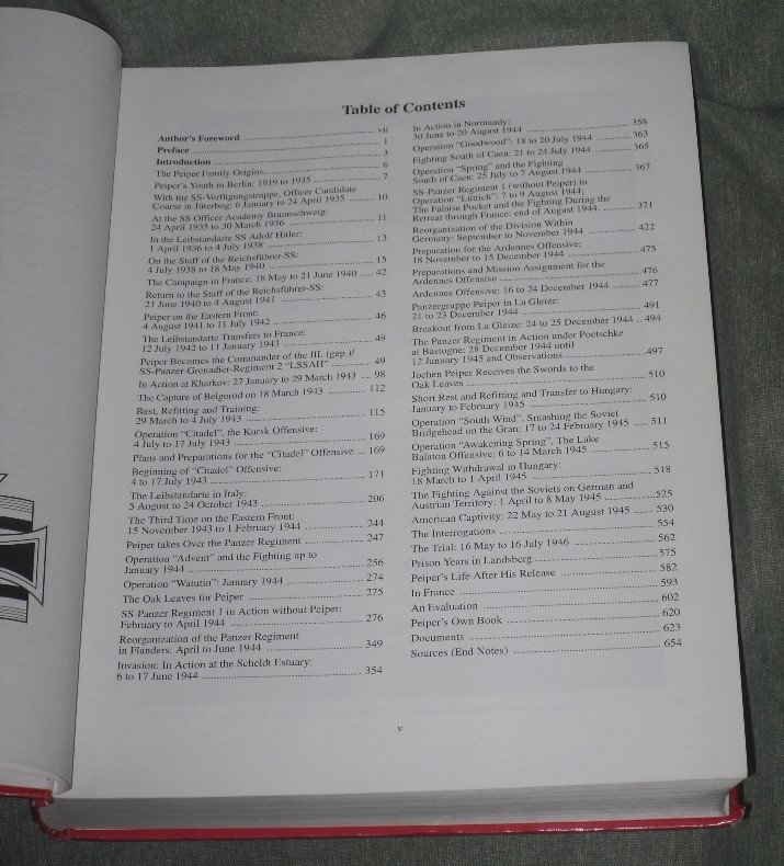 Jochen Peiper Commander Hardcover by Patrick Agte Acceptable