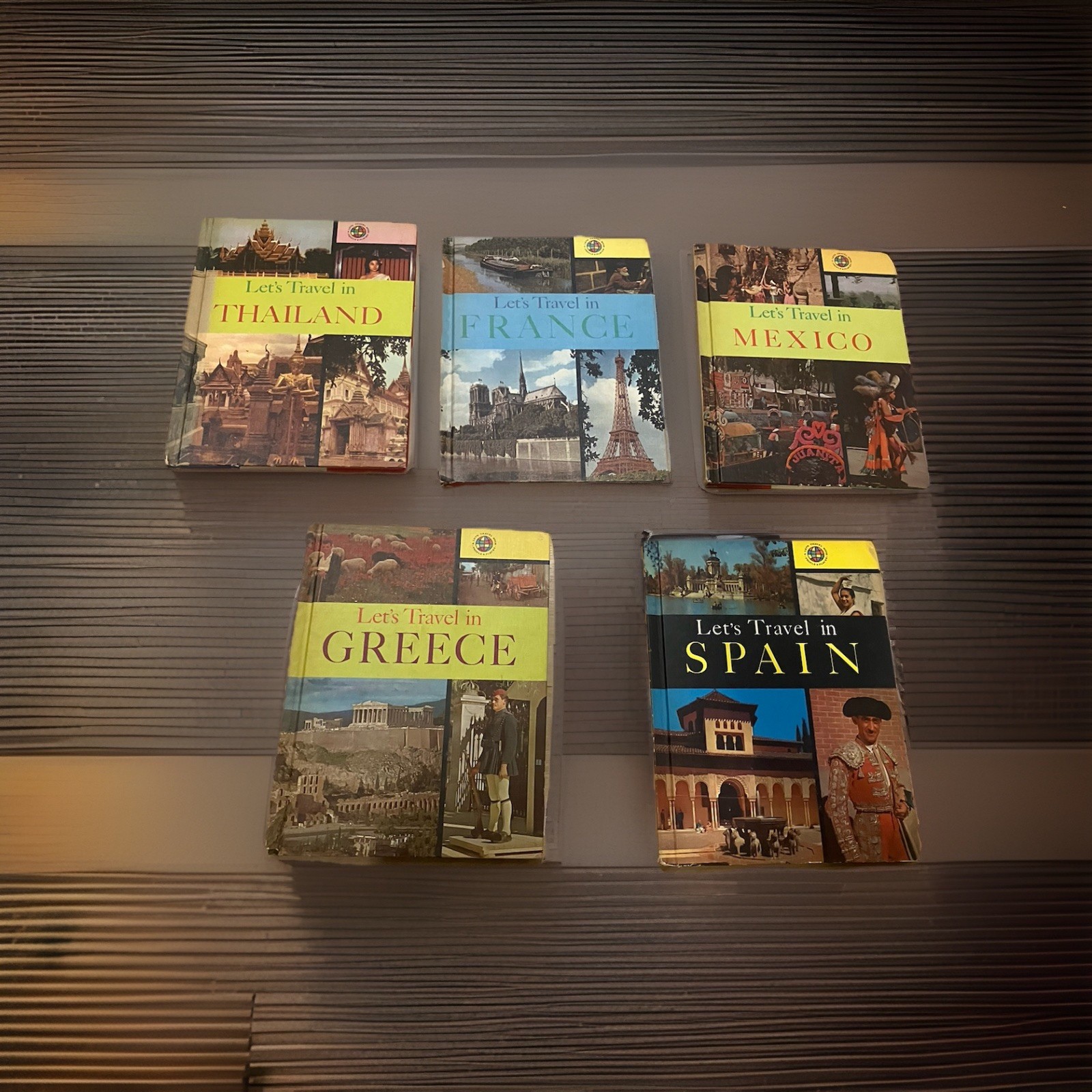 Vintage, Lot Of 5 Hardcover Books” A let’s Travel Book. Peoples & Place