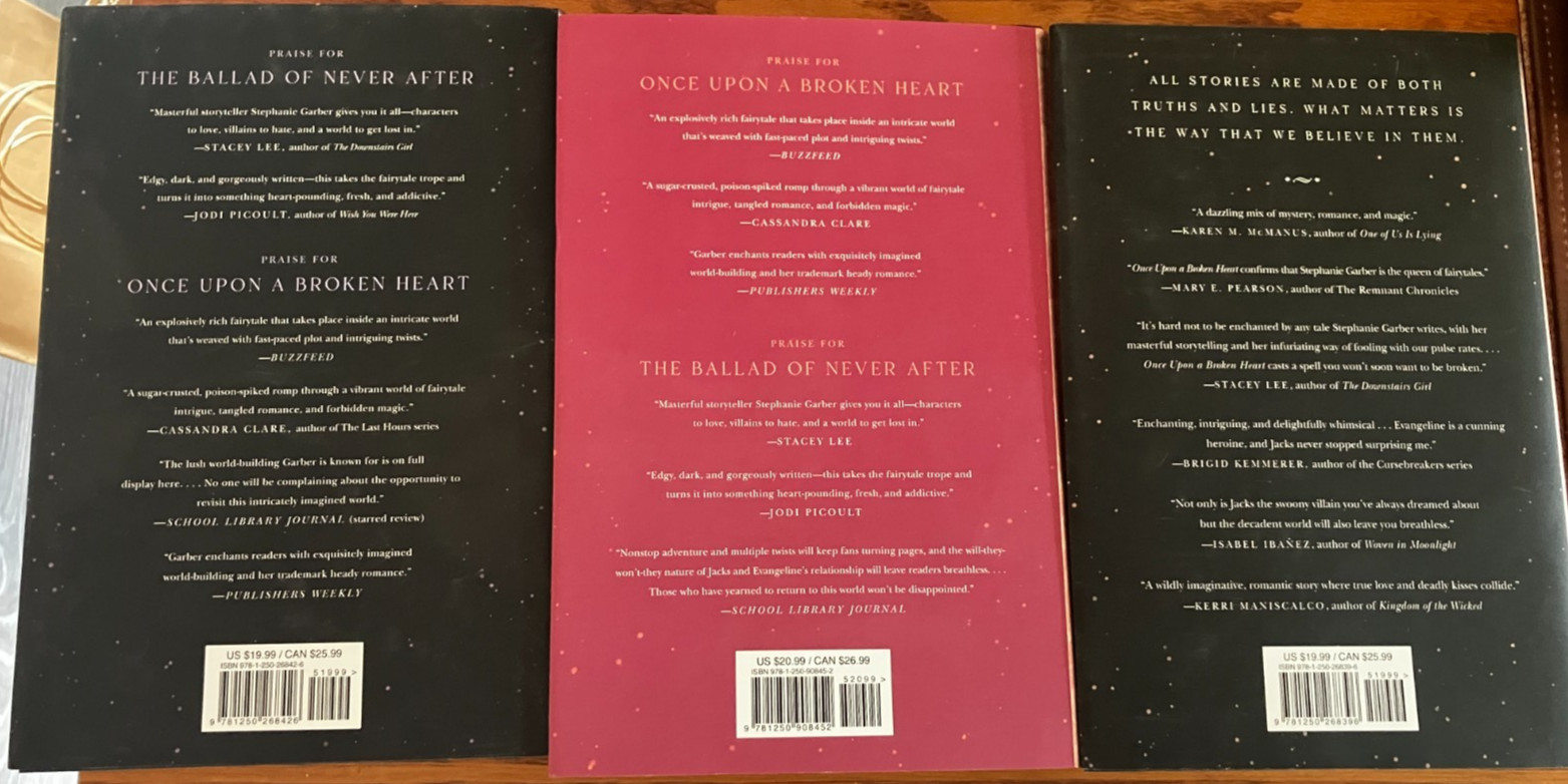 Once Upon A Broken Heart Trilogy, Stephanie Garber, HC/DJ/1st Editions LIKE NEW