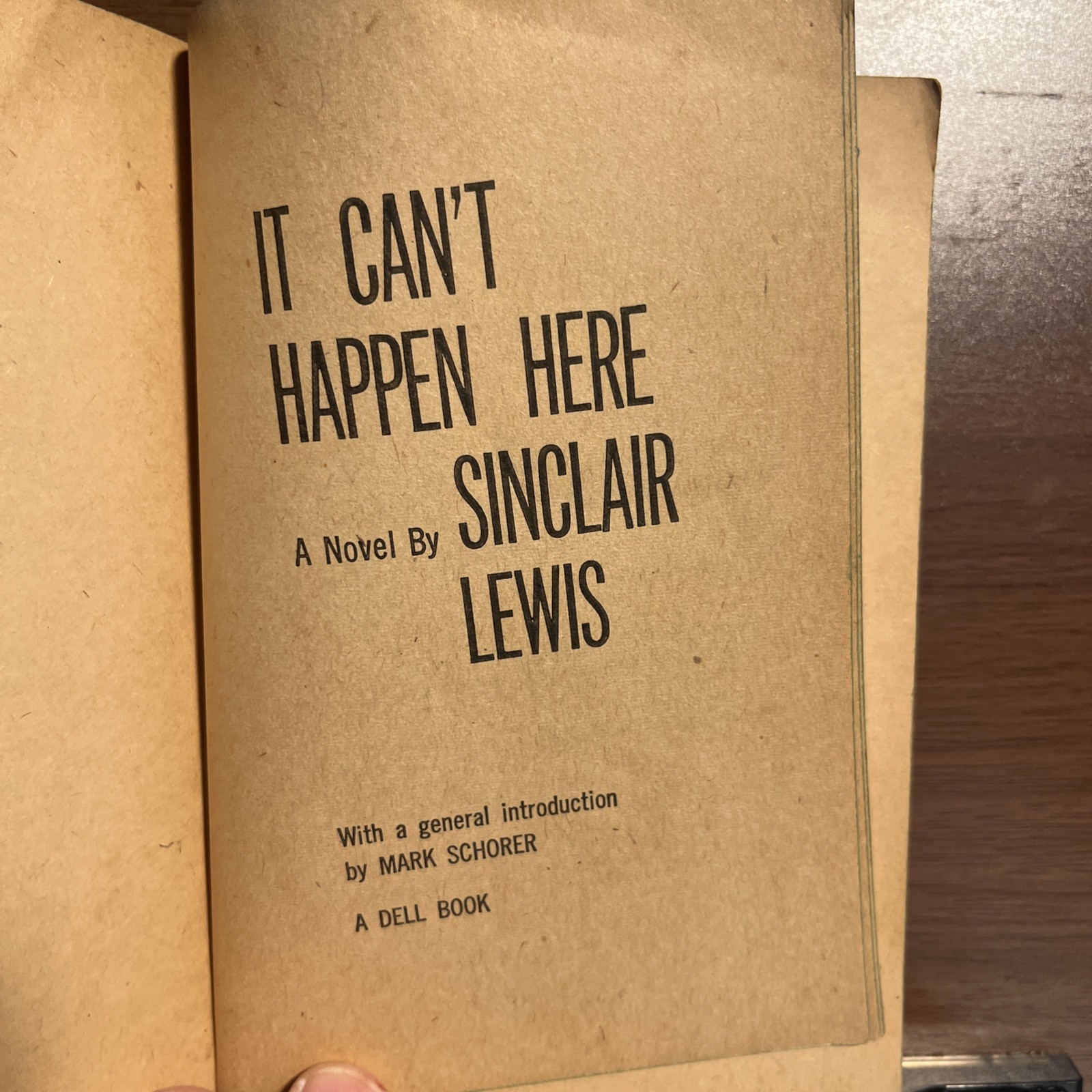 It Can’t Happen Here Sinclair Lewis Vintage Paperback 1st Dell Printing 1961