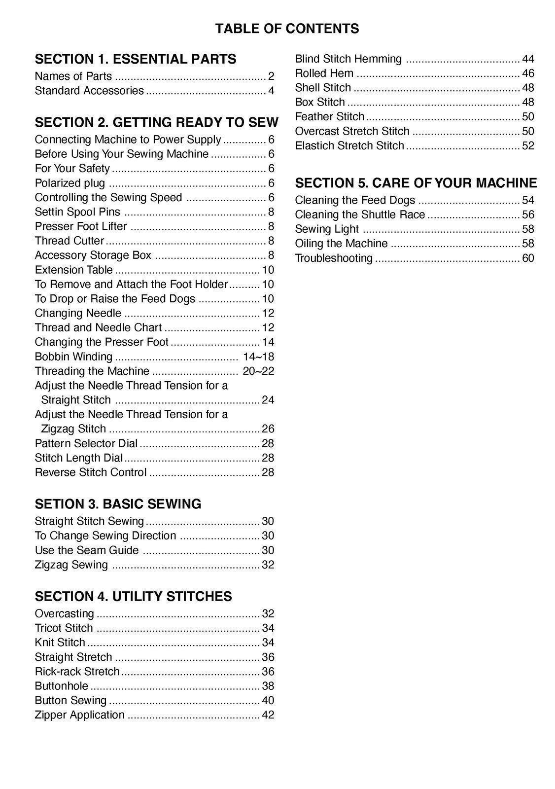 JANOME HD1000 HD1000BE Sewing Machine User Operation Manual – TOUGH LOOP BINDING