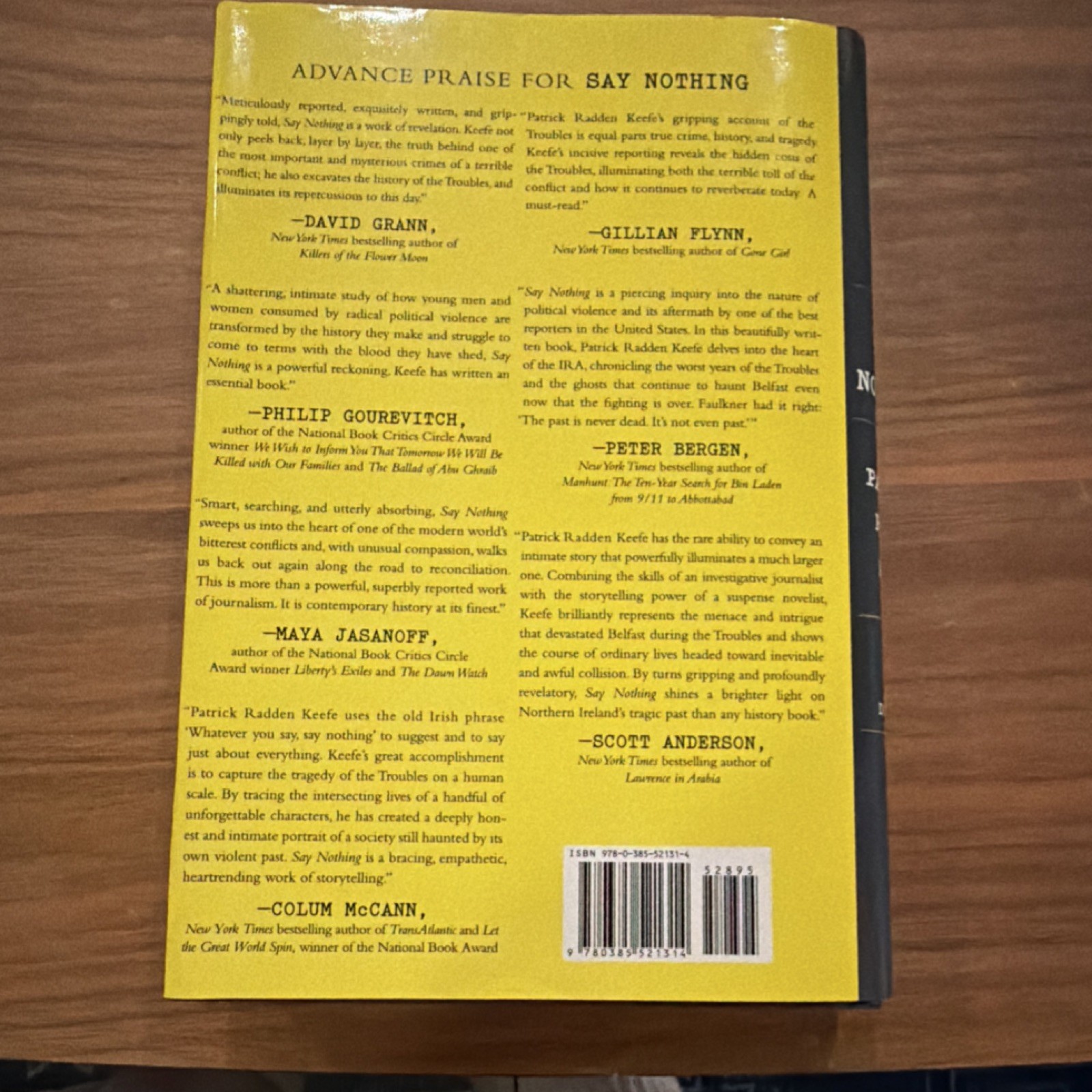 Patrick Radden Keefe Say Nothing Hardcover Knopf True Crime Ireland 2019
