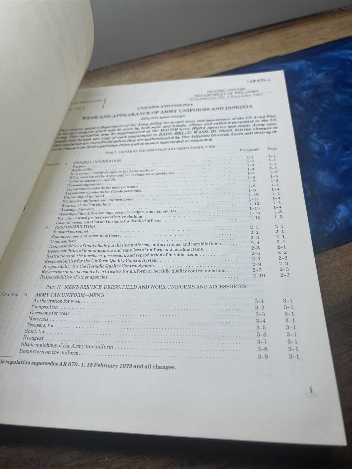 Army Regulation 670-1 (AR670-1): Wear and Appearance of Army Uniforms and Insign